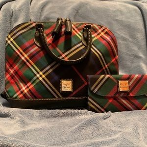 Dooney & Bourke Plaid Purse & Matching Wallet